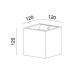 Επιτοίχια απλίκα Block μονόφωτη 1xG9 κύβος από τσιμέντο σε γκρι Aca | GC85141W